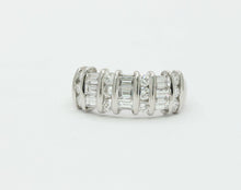Load image into Gallery viewer, Vintage Ladies Platinum Diamonds Anniversary Wedding Band