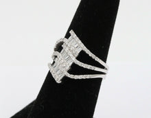Load image into Gallery viewer, Vintage 18K White Gold Diamond Knuckle Ring