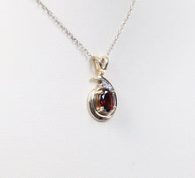 Load image into Gallery viewer, Vintage Garnet Diamond 14K Yellow Gold Pendant
