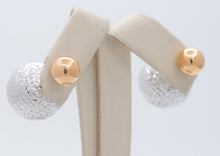Load image into Gallery viewer, Italian Vintage 14K White Yellow Ball Earrings