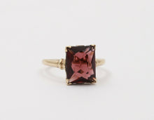 Load image into Gallery viewer, Vintage 10K Yellow Gold Rubellite Tourmaline Ring, Cocktail Ring.