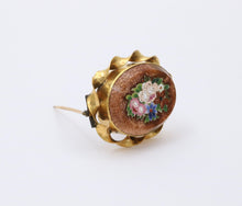 Load image into Gallery viewer, Antique 10K Gold Filled Bloodstone Pietra Dura Micro Mosaic Brooch, Pin.