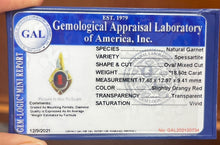 Load image into Gallery viewer, Vintage Funky 18K Gold Certified Large Spessartite Garnet & Diamond Pendant