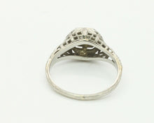 Load image into Gallery viewer, Art Deco 18K White Gold Diamonds Filagree Ring