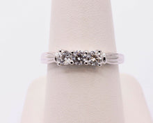 Load image into Gallery viewer, Ladies Vintage Diamonds 10K White Gold Wedding Band