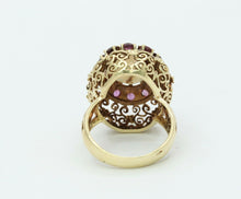 Load image into Gallery viewer, Vintage 14K Yellow Gold Ruby Opal Statement Ring