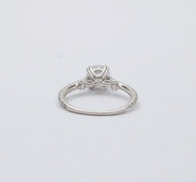 Load image into Gallery viewer, The Elegant 18K White Gold White Sapphire & Diamond Engagement Ring