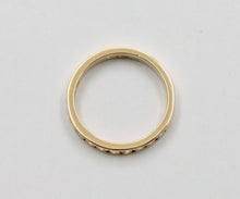 Load image into Gallery viewer, Vintage 14K Yellow Gold Half Eternity Diamond Wedding Band