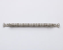 Load image into Gallery viewer, Vintage Platinum Diamond 3.5 Inches Wide Large Bar Pin, Estate Jewelry