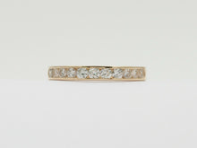 Load image into Gallery viewer, Vintage 14K Yellow Gold Half Eternity Diamond Wedding Band