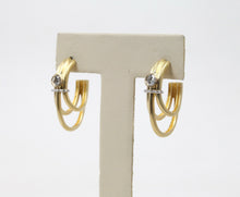 Load image into Gallery viewer, Vintage Denior 18K Yellow Gold, Diamond Earrings