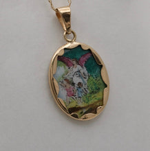 Load image into Gallery viewer, Vintage Angel Pendant Charm 10K Yellow Gold