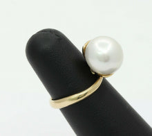 Load image into Gallery viewer, Vintage Platinum 18K Yellow Gold Diamond Pearl Cocktail Ring