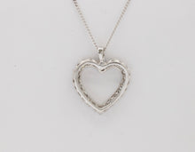 Load image into Gallery viewer, 14K White Gold Diamond Heart Pendant