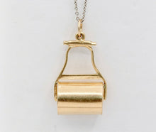 Load image into Gallery viewer, Vintage 14K Yellow Gold Contractor Garden Roller Pendant