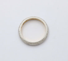 Load image into Gallery viewer, Art Deco W. Wise & Son Flower Blossom 18K White Yellow Gold Wedding Band Ring