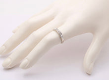 Load image into Gallery viewer, Vintage Diamond 14K White Gold Ring Band, Wedding Band