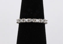 Load image into Gallery viewer, Vintage Ladies Wedding Band Baguette Diamonds Platinum Ring