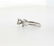 Load image into Gallery viewer, Champagne Colored Diamond Square 14K White Gold Engagement Ring