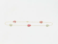 Load image into Gallery viewer, Vintage 14K Yellow Gold Garnet Station Necklace