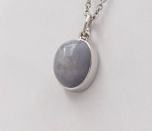 Load image into Gallery viewer, Vintage 14K White Gold Sapphire Pendant Estate Jewelry