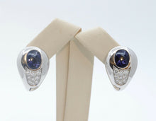 Load image into Gallery viewer, Mauboussin Vintage 18K White Gold Amethyst Diamonds Earrings