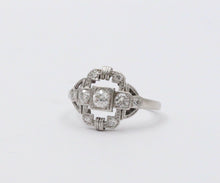 Load image into Gallery viewer, Art Deco Diamonds Platinum Cocktail Ring