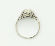Load image into Gallery viewer, Art Deco 18K White Gold Diamonds Filagree Ring