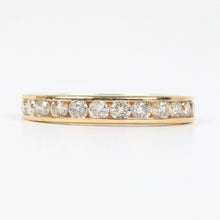 Load image into Gallery viewer, Vintage 14K Yellow Gold Diamond Half Eternity Band
