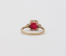 Load image into Gallery viewer, Victorian Ruby Diamonds 10K Rose Gold Ring
