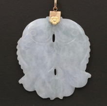 Load image into Gallery viewer, Vintage 10K Yellow Gold Jade Two Carps Good Luck Pendant Charm