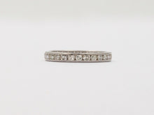 Load image into Gallery viewer, Classic Art Deco 18K White Gold Single Cut Diamonds Eternity Ring, Band , Weddin