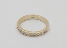 Load image into Gallery viewer, Vintage 14K Yellow Gold Half Eternity Diamond Wedding Band