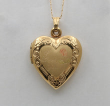 Load image into Gallery viewer, Vintage Heart "I Love You" 14K Yellow Pink Gold Locket Pendant