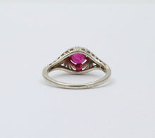 Load image into Gallery viewer, Art Deco 18K White Gold Filigree Ring Band, Engagement Ring