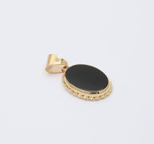 Load image into Gallery viewer, Vintage 14K Gold Onyx Charm Pendant.Necklace