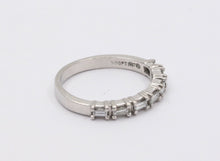 Load image into Gallery viewer, Vintage Ladies Wedding Band Baguette Diamonds Platinum Ring