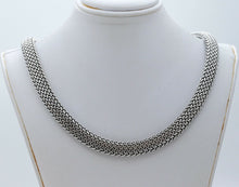 Load image into Gallery viewer, Vintage Flli Menegatti 18K 925 Sterling Silver Woven Choker Necklace