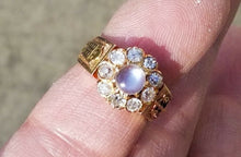 Load image into Gallery viewer, Important Historical Georgian Old Mine Diamonds Moonstone 18K Rose Gold Ring