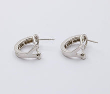 Load image into Gallery viewer, Vintage Huggie Table Cut Diamonds 14K White Gold Earrings