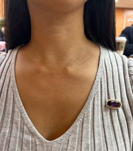 Load image into Gallery viewer, Antique Victorian 10K Yellow Gold Amethyst & Pearl Brooch Pin.