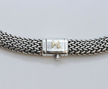 Load image into Gallery viewer, Vintage Flli Menegatti 18K 925 Sterling Silver Woven Choker Necklace
