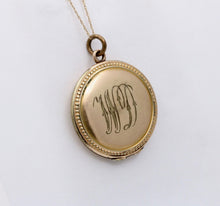 Load image into Gallery viewer, Antique Crescent & Star Gold Filled Locket Pendant