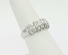 Load image into Gallery viewer, Vintage Ladies Platinum Diamonds Anniversary Wedding Band
