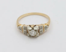 Load image into Gallery viewer, Vintage 14K Yellow Gold Diamond Engagement Ring