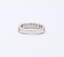 Load image into Gallery viewer, Vintage 14K White Gold Diamond Half Eternity Band.