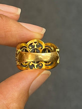 Load image into Gallery viewer, Vintage 14K Yellow Gold Three Stones Opal Ring, Band.