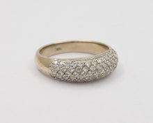 Load image into Gallery viewer, Vintage 14K White Gold Diamond Cluster Band