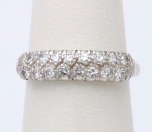 Load image into Gallery viewer, Antique Art Deco Diamond Platinum Ring band, Wedding Band