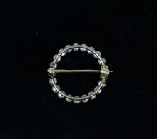 Load image into Gallery viewer, Vintage 14K Yellow Gold Seed Pearl Eternal Circle Pendant Pin